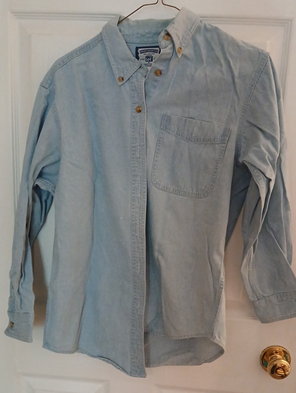 Lee Pale Blue Button-Front Denim Shirt